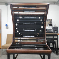 Needham Woodworks OneRUN 27U 9-Row 168HP Cabinet and ATwin Cabinet Desk Legs