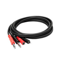Dual 1/4" TS to Dual RCA