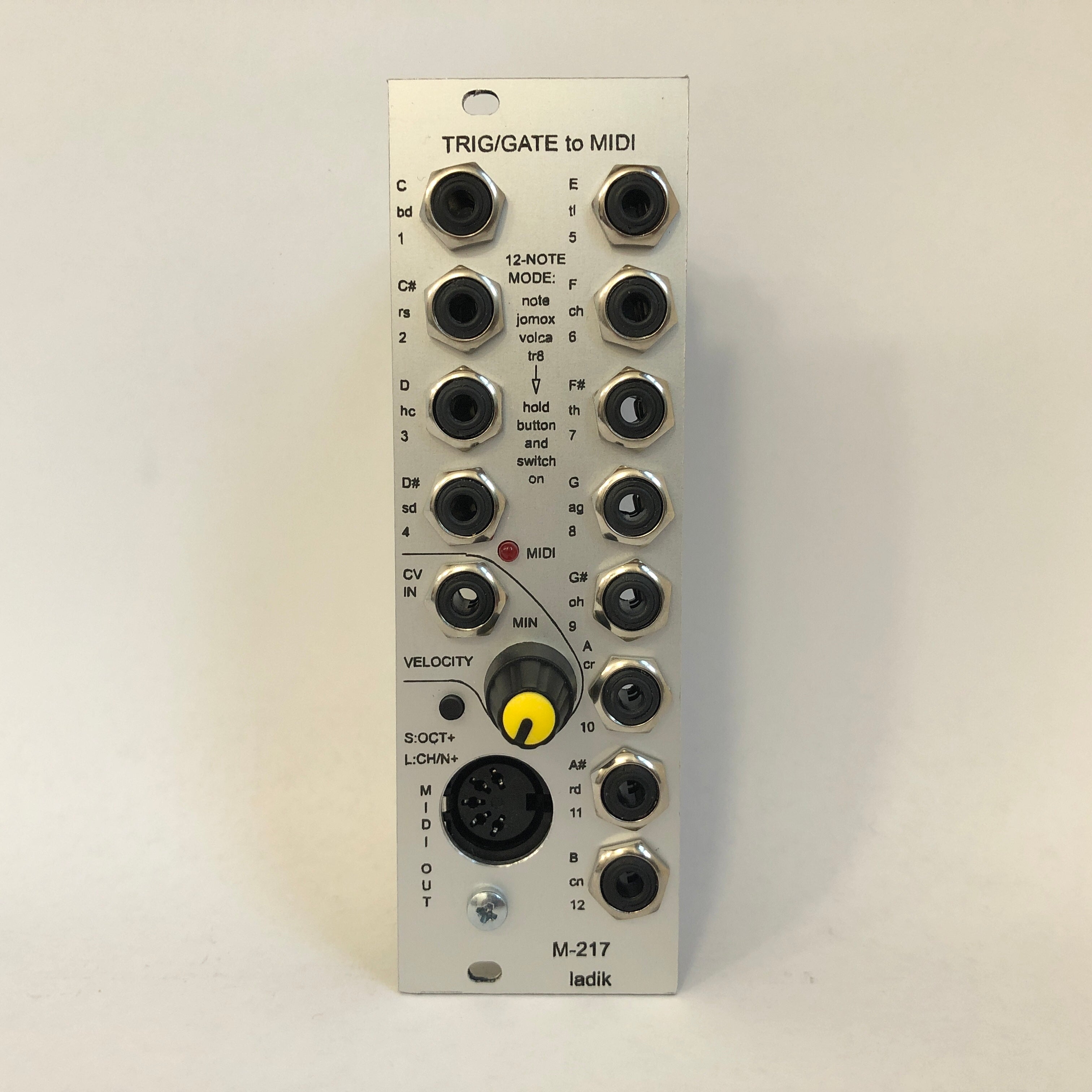 Ladik M-217 Trig/Gate to MIDI with Velocity