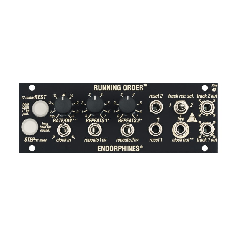 Endorphin.es Running Order - Trigger Sequencer 1U