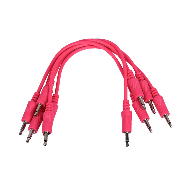 Make Noise 3.5mm Patch Cable, Hot Pink 6-inches 5-Pack – Control