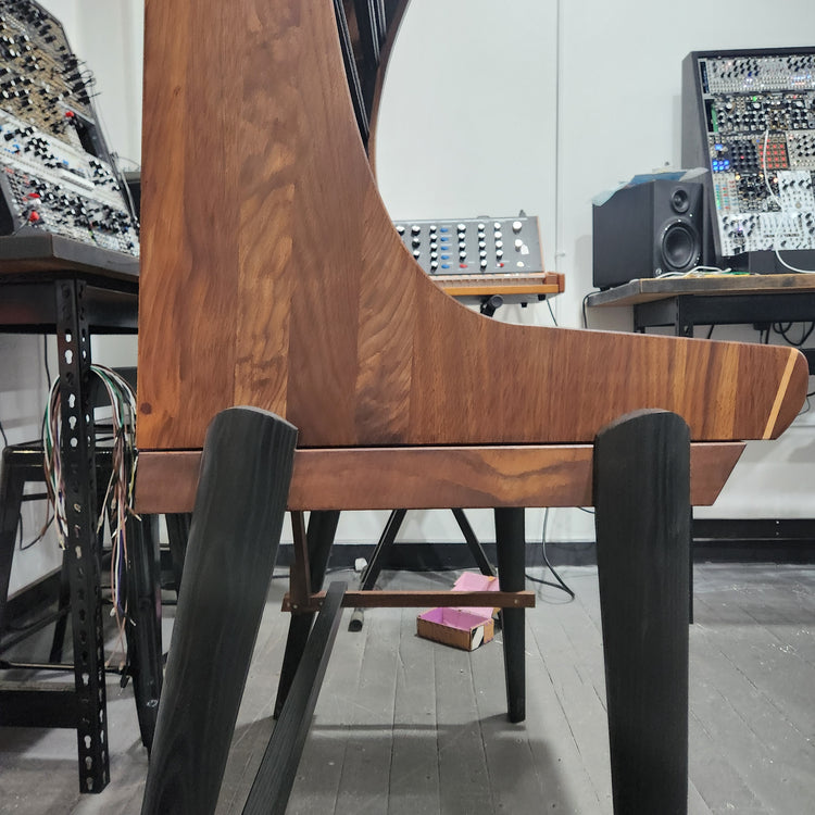 Needham Woodworks OneRUN Limited Series - 27U 9-Row 168HP Eurorack Dark Walnut Cabinet with Eskatonic Modular Obsidian Studio Active Busboards