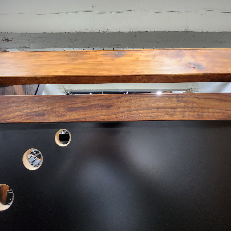 Needham Woodworks OneRUN Limited Series - 27U 9-Row 168HP Eurorack Dark Walnut Cabinet with Eskatonic Modular Obsidian Studio Active Busboards