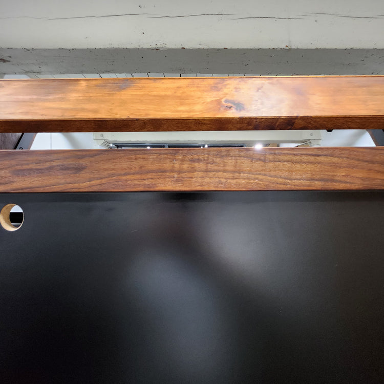 Needham Woodworks OneRUN Limited Series - 27U 9-Row 168HP Eurorack Dark Walnut Cabinet with Eskatonic Modular Obsidian Studio Active Busboards