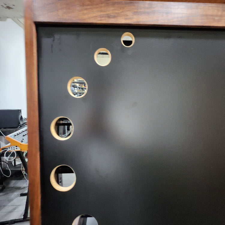 Needham Woodworks OneRUN Limited Series - 27U 9-Row 168HP Eurorack Dark Walnut Cabinet with Eskatonic Modular Obsidian Studio Active Busboards