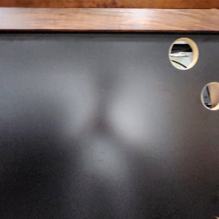 Needham Woodworks OneRUN Limited Series - 27U 9-Row 168HP Eurorack Dark Walnut Cabinet with Eskatonic Modular Obsidian Studio Active Busboards