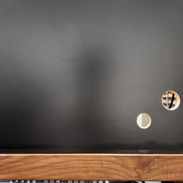 Needham Woodworks OneRUN Limited Series - 27U 9-Row 168HP Eurorack Dark Walnut Cabinet with Eskatonic Modular Obsidian Studio Active Busboards