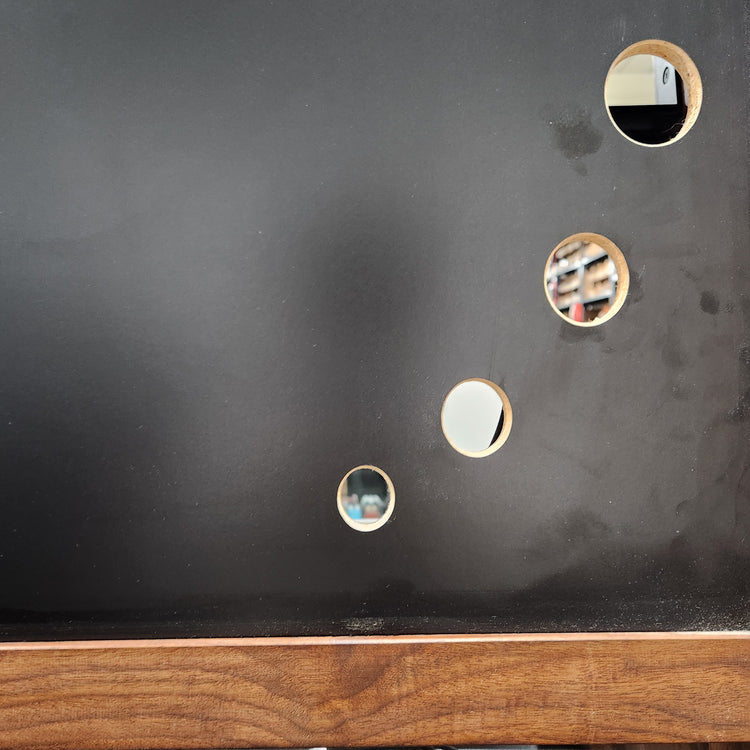 Needham Woodworks OneRUN Limited Series - 27U 9-Row 168HP Eurorack Dark Walnut Cabinet with Eskatonic Modular Obsidian Studio Active Busboards