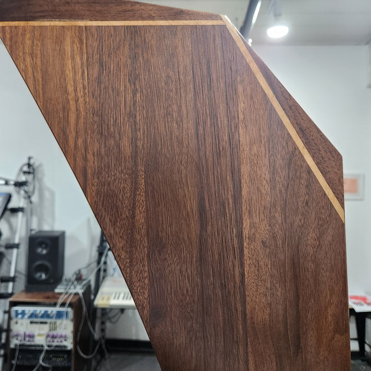 Needham Woodworks OneRUN Limited Series - 27U 9-Row 168HP Eurorack Dark Walnut Cabinet with Eskatonic Modular Obsidian Studio Active Busboards