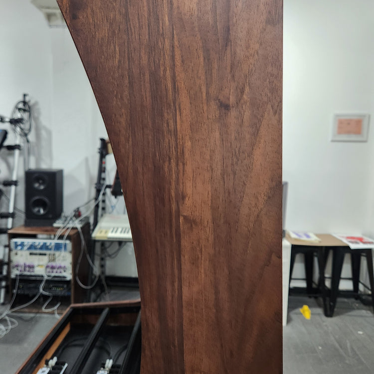 Needham Woodworks OneRUN Limited Series - 27U 9-Row 168HP Eurorack Dark Walnut Cabinet with Eskatonic Modular Obsidian Studio Active Busboards