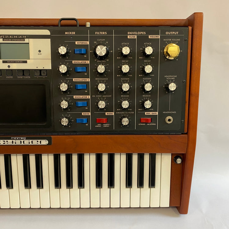 Moog Minimoog Voyager Select with XV-351 CV Expander, Road Case, and Soft Bag