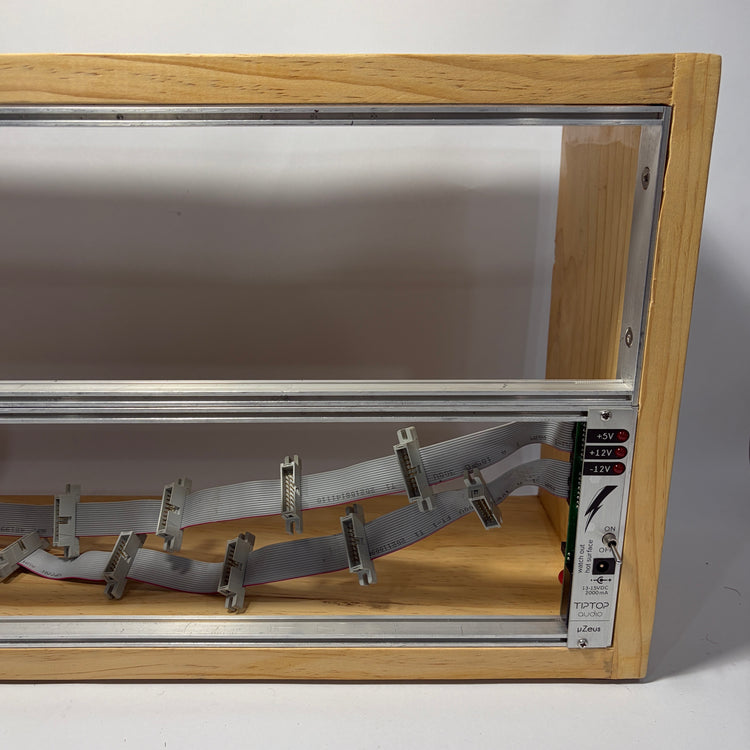 DIY Wooden Eurorack Case 2 x 104HP with Tiptop Audio uZeus and PSU