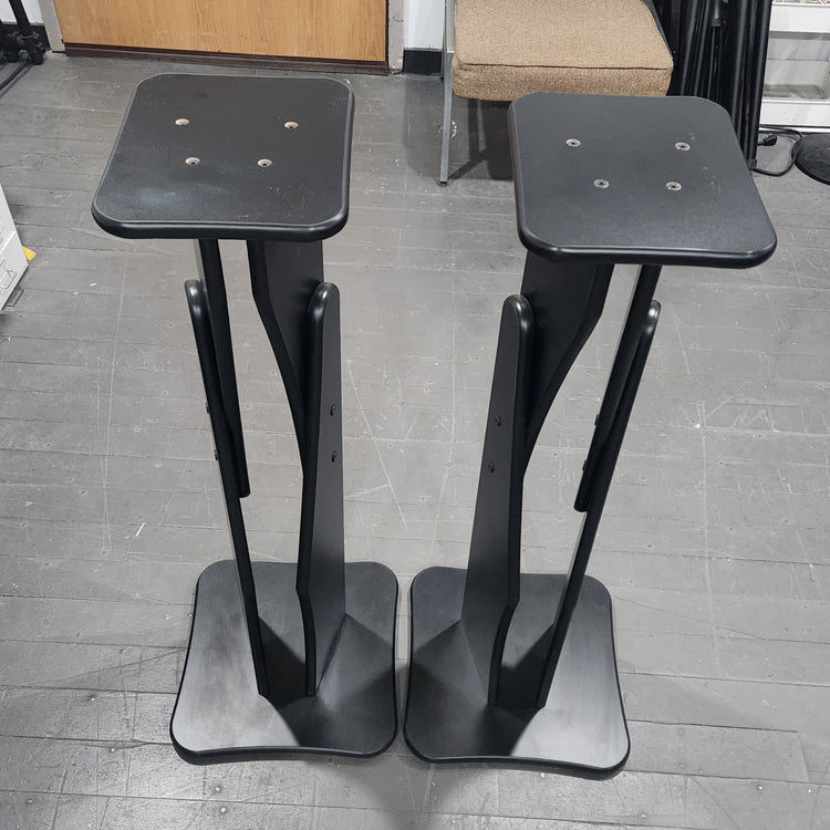 RAB Audio ProRak SDM50 Black Trim Variable Height Monitor Stands - Pair 9.125"x10.75 Platforms