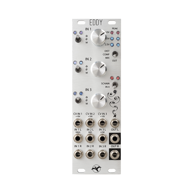 Eddy - 3 Channel Stereo Mixer/VCA/Compressor/Feedbacker (Pre-Order)
