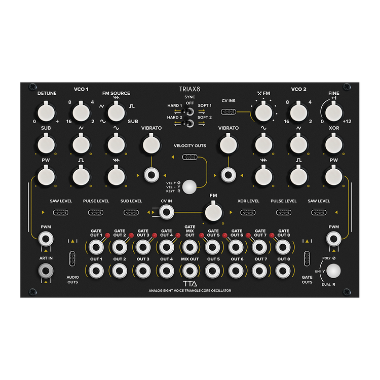 Triax8 - Analog Eight Voice Triangle Core Oscillator (Pre-Order)