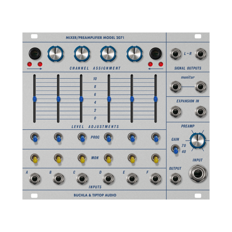 Tiptop Audio Buchla Model 207t Mixer/Preamplifier Tiptop Audio Buchla Model 207t Mixer/Preamplifier