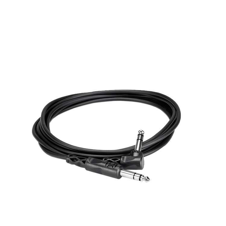 1/4" TRS to Right-angle 1/4" TRS Cable