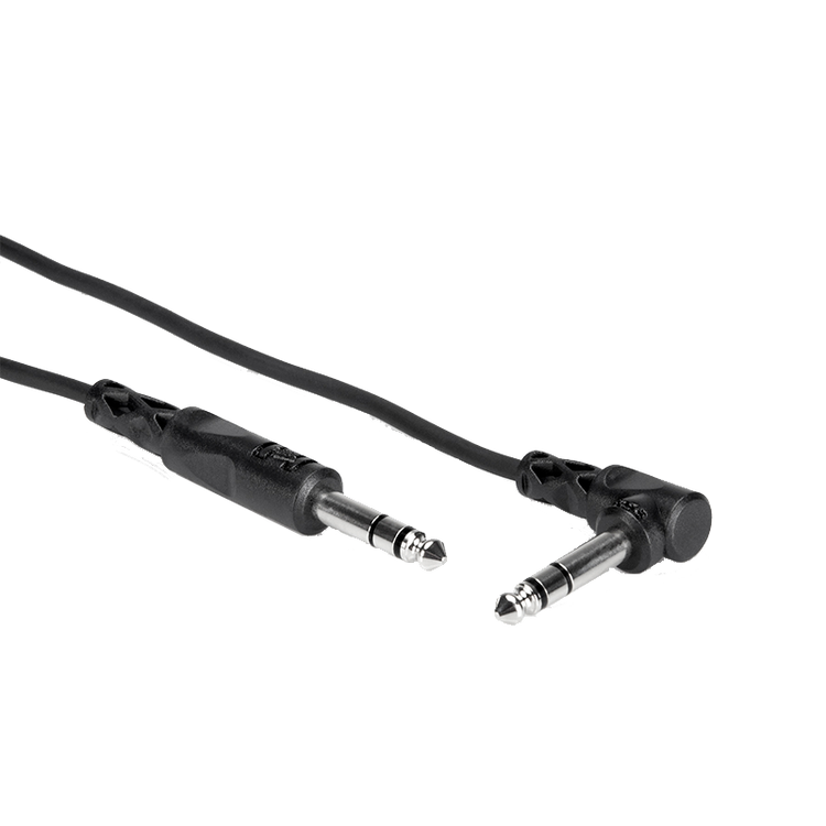 1/4" TRS to Right-angle 1/4" TRS Cable