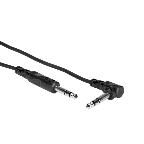 1/4" TRS to Right-angle 1/4" TRS Cable