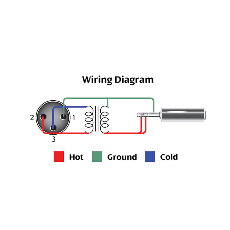 MIT-156 XLR Female to 3.5mm TRS Male Impedance Transformer