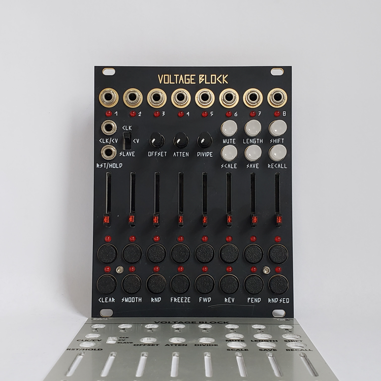 Malekko Heavy Industry Voltage Block with Blue Lantern Modules Alternative Panel