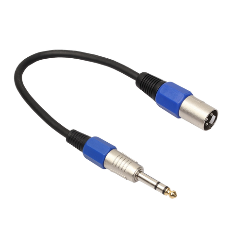 XLR Male to 1/4" TRS Adapter Male - 8 inches