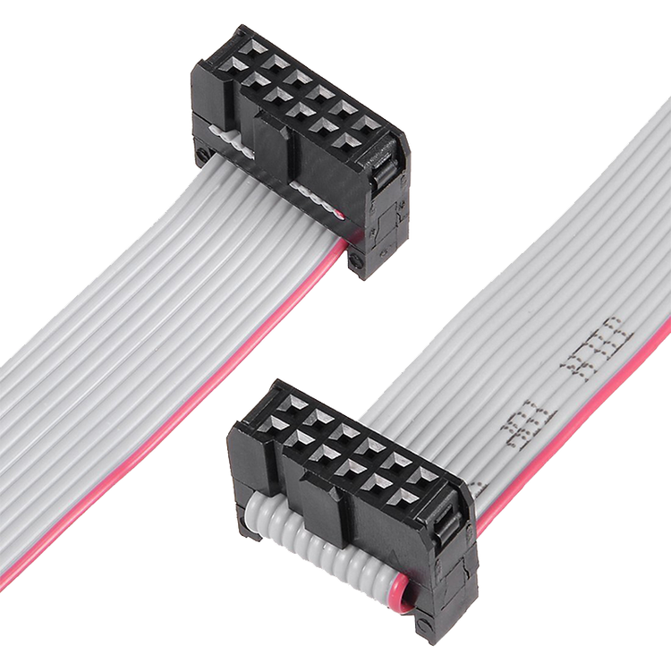 12-pin to 12-pin Ribbon Cable - 12-inches