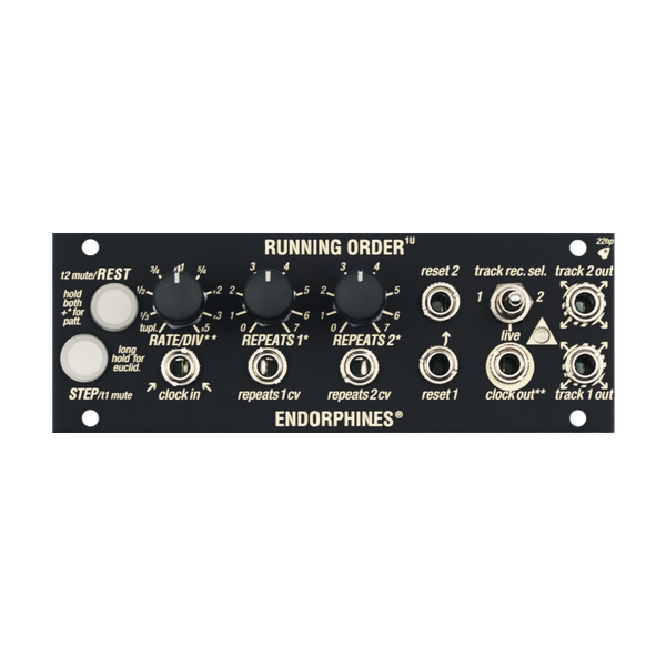 Endorphin.es Running Order - Trigger Sequencer 1U Endorphin.es Running Order - Trigger Sequencer 1U