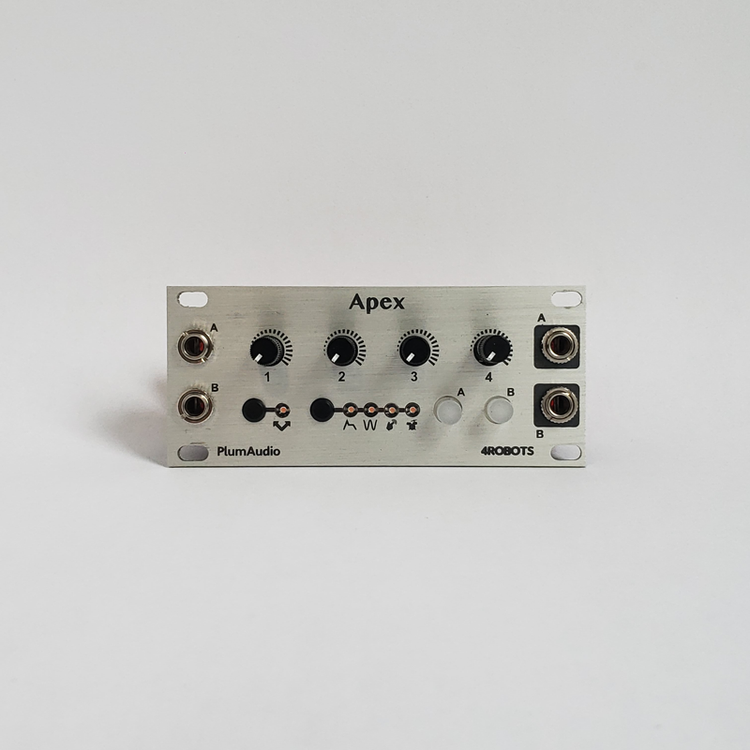 4robots Used Plum Audio Apex 4ROBOTS (Silver Panel) - Intellijel-format 1U Tile