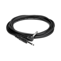 Unbalanced 1/4" TS Straight to Right Angle Cable