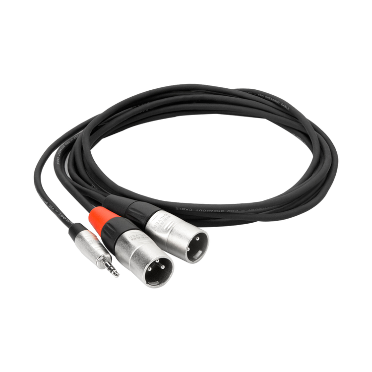 Pro Stereo Breakout REAN 3.5 mm TRS to Dual XLR3M
