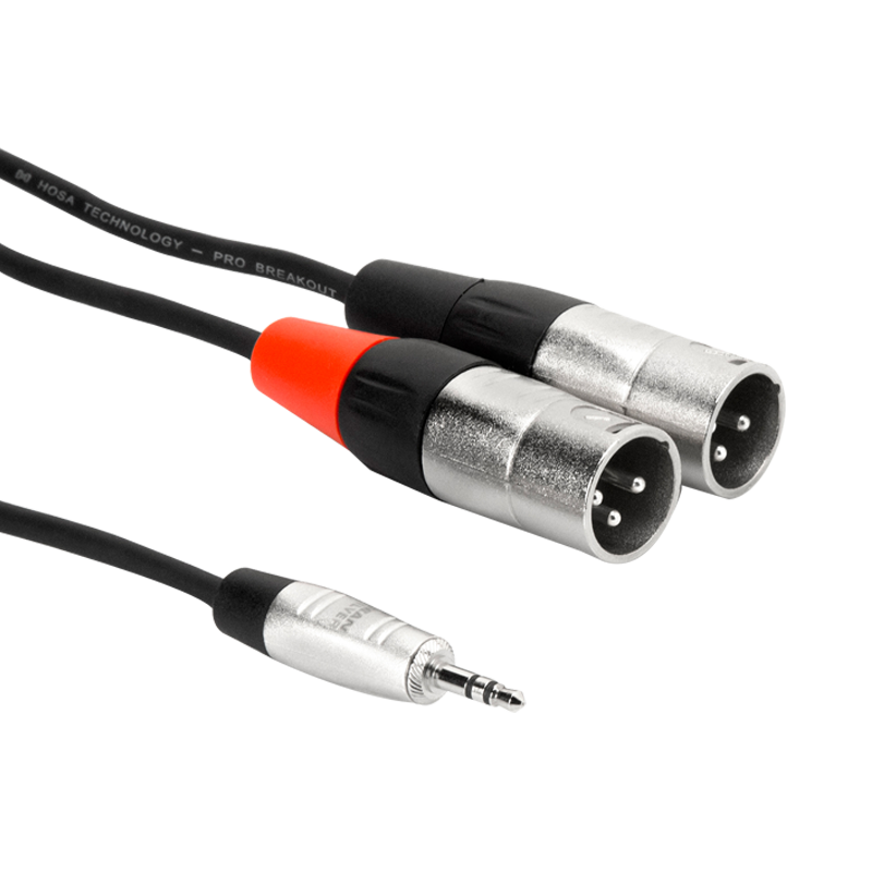 Pro Stereo Breakout REAN 3.5 mm TRS to Dual XLR3M