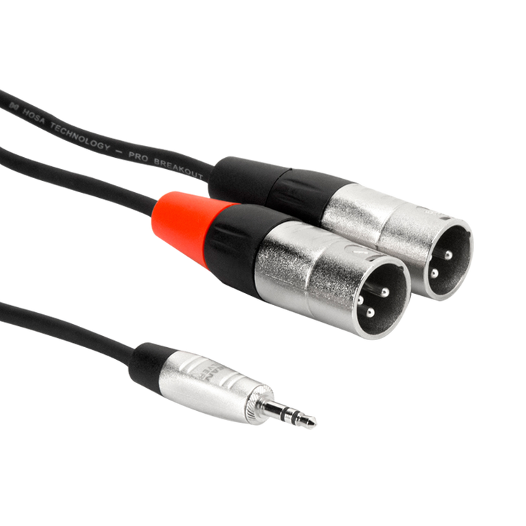 Pro Stereo Breakout REAN 3.5 mm TRS to Dual XLR3M