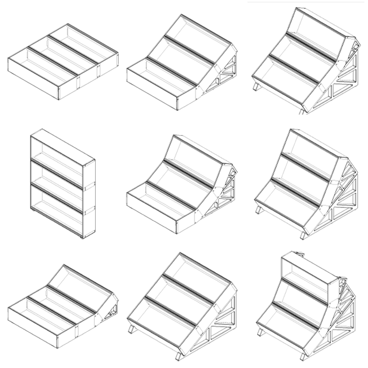 Simple Skiff - Angle Stands 3U, 6U, 9U