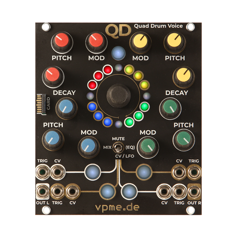vpme.de QD Quad Drum Voice モジュラーシンセ vpme.de QD Quad Drum Voice